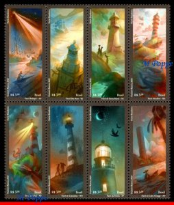 23-03 BRAZIL 2023 BRAZILIAN LIGHTHOUSES, SHIPS AND BOATES, ARCHITECTURE, SET MNH