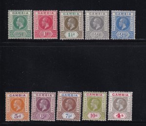 Gambia Scott # 87 - 96 VF OG lightly hinged nice color cv $ 140 ! see pic !