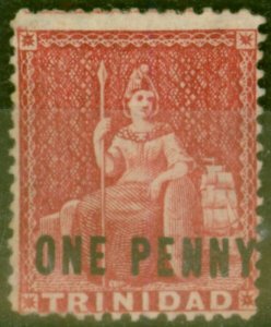 Trinidad 1882 1d Rosy Carmine SG101 Fine Mtd Mint 
