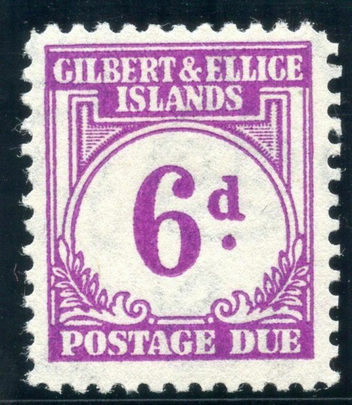 Gilbert & Ellice Is 1940 KGVI Postage Due 6d purple MLH. SG D6. Sc J6.