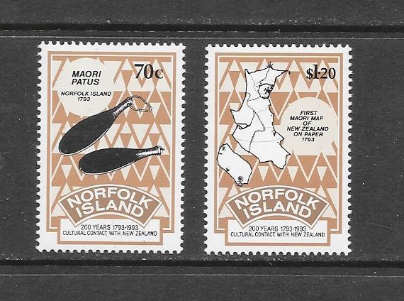 NORFOLK ISLAND - #544-5-CULTURAL CONTACT  MNH