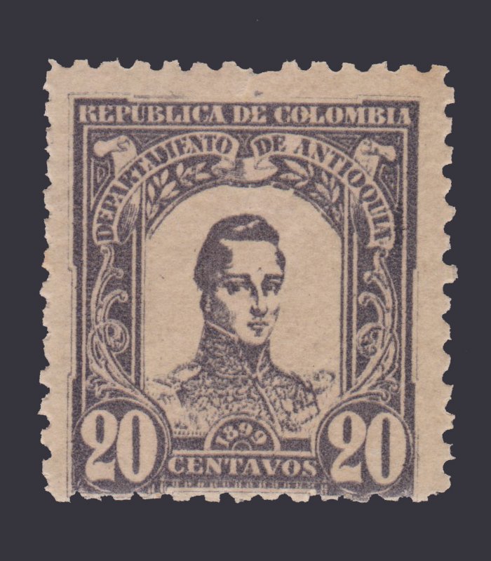 STAMPS FROM COLOMBIA ANTIOQUIA 1899. SCOTT # 124. UNUSED