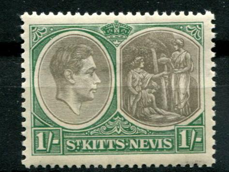 St.Kitts-Nevis   86a Mint OG 1938 1sh Medicinal Spring