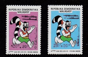 Malagasy # B26-27, 3rd Indian Ocean Games, Mint LH