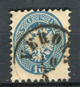 AUSTRIA LEVANT; 1860s classic Eagle Coat of Arms issue used Shade of 10sl.