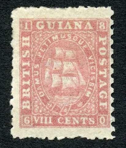 British Guiana SG96 8c Brownish Pink M/M Cat 400 pounds