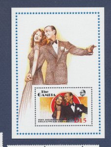 GAMBIA - Scott 777 - MNH   S/S -  Fred Astaire, Rita Hayworth - 1988 --b