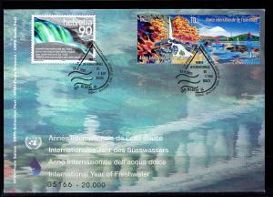 UN Geneva 412a Fresh Water Joint Issue UN Postal Admin U/A FDC