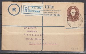 New Zealand H&G 11b - Registered Domestic Letter