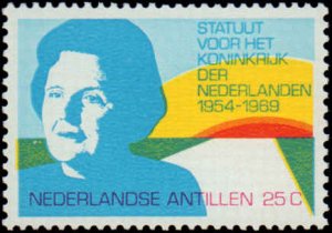 Netherlands Antilles #321, Complete Set, 1969, Royalty, Never Hinged