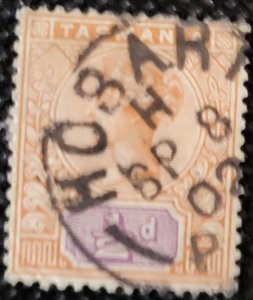 Australia, Tasmania, 1892-99, Q. Victoria, #76, used, SCV$1.50