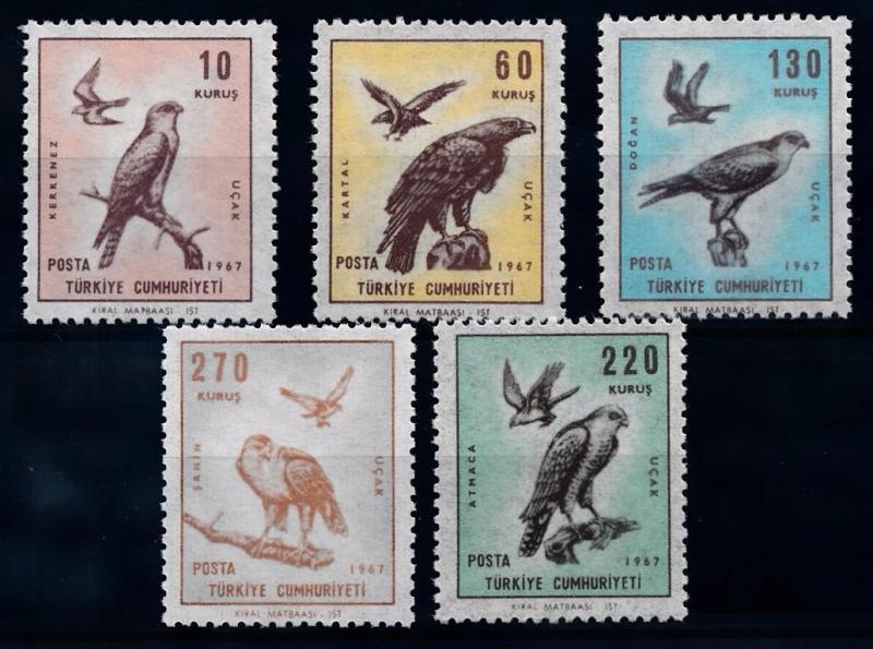 [68813] Turkey 1967 Birds Oiseaux Vögel Eagles  MNH