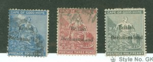 Bechuanaland (British Bechuanaland) #1/3/5 Unused