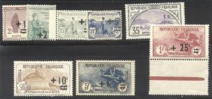 FRANCE #B12-19 Mint NHx - 1922 Surcharge Set