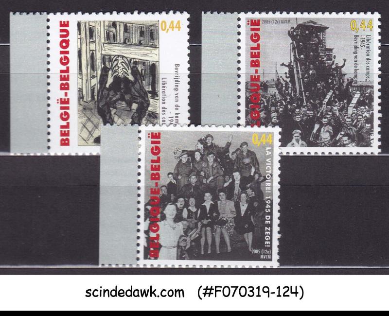 BELGIUM - 2005 60th ANNIV. OF END OF WORLD WAR II SG#3905-3907 3V MNH