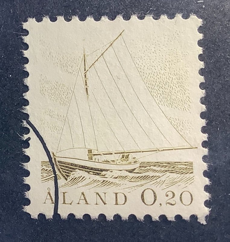 Aland island 1984 Scott 2 used - 0.20mk, Sailing boat