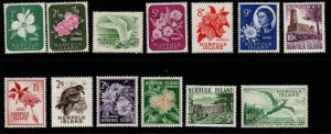 NORFOLK ISLAND SG24/36 1960-2 DEFINIATIVE SET MTD MINT