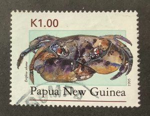 Papua New Guinea 1995 Scott 888 used - K1.00,  Smooth Redeye Crab