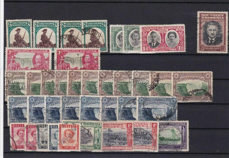 SOUTHERN RHODESIA MOUNTED MINT AND USED  STAMPS  REF 1472