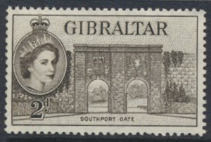 Gibraltar  SG  148  Dp Olive  Brown SC# 133*  MVLH  1953  see scans / details