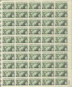 US Stamp - 1958 Minnesota Statehood - 50 Stamp Sheet - Scott #1106