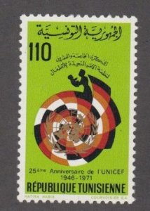 Tunisia # 569, UNICEF 25th Anniversary, Mint NH, 1/2 Cat.