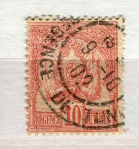 FRENCH COLONIES; TUNISIA early 1890s issue fine used 10c. value , fair Postmark