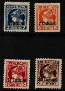 Italy,  Austrian Occupation Scott NP1-4 complete MH* set typical centering