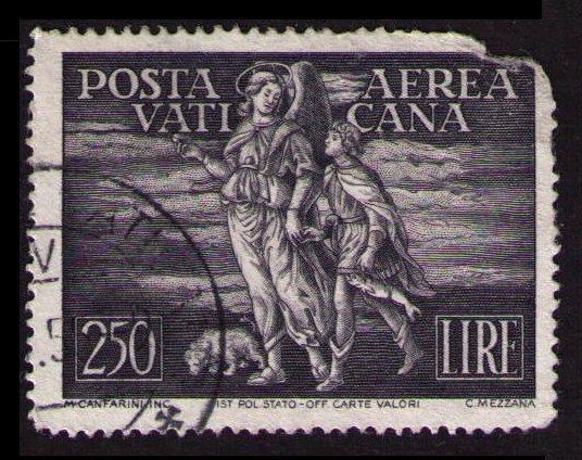 VATICAN 1948 AIRMAIL 250L #C16 SCV $10. SEE SCAN (V730)