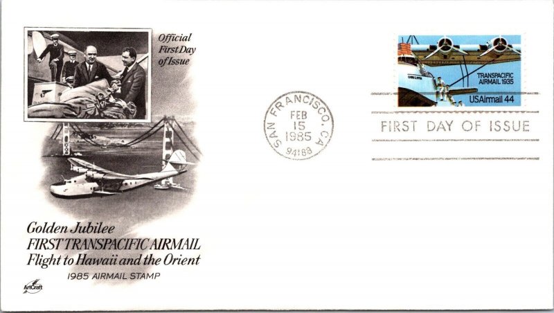 FDC 1985 SC #C115 Artcraft Cachet - San Francisco CA - Single - J2956