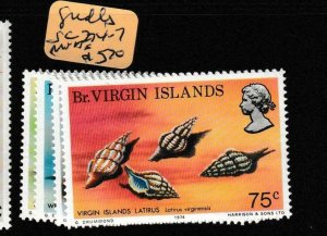 British Virgin Islands Shells SC 274-7 MNH (2gaw) 