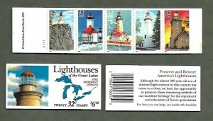 BK230 2973a,Great Lakes Lighthouses. 32¢  Booklet of 20⭐⭐⭐⭐⭐⭐