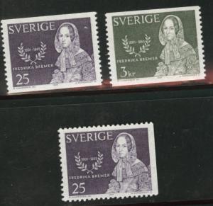 SWEDEN Scott 686-688 MH* 1965 Bremer set