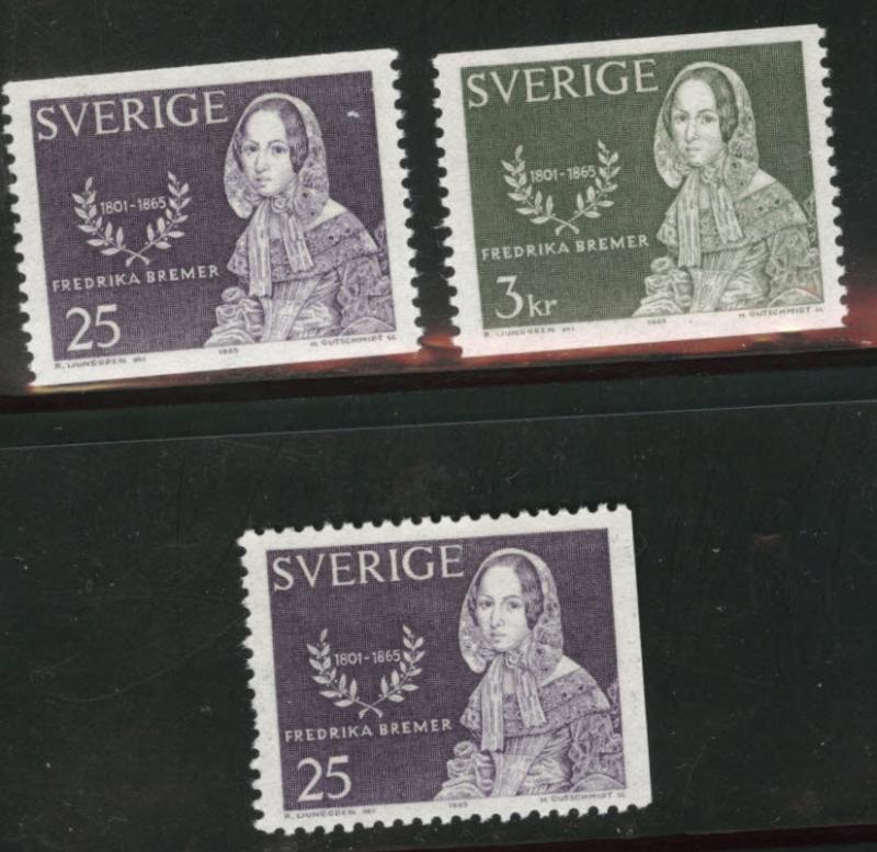 SWEDEN Scott 686-688 MH* 1965 Bremer set