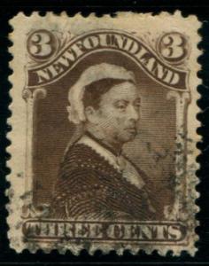 51 Newfoundland 3c Queen Victoria, used