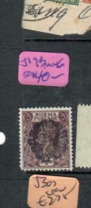 BURMA JAPANESE OCCUPATION  (P1908B) ON KGVI  1A  SG J19B  MNG 