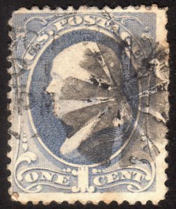 1881, US 1c, Franklin, Used, Fancy cancel, Sc 206