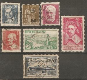 France 7 Different Used VF 1934-5 SCV $9.25