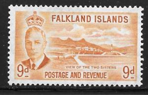Falkland Islands 114: 9p Cap Pembroke, MH, VF