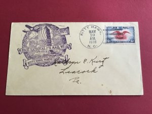 U.S. Kitty Hawk First National Air Mail Week 1938 Air Mail  Stamp Cover R45918