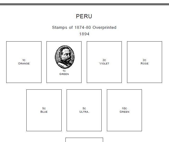PRINTED PERU 1857-2010 STAMP ALBUM PAGES (277 pages)