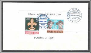 Haiti 1962 #C195a Boy Scouts Souvenir Sheet FDC