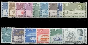 British Antarctic Territories #1-15 Cat$172.15, 1963 QEII, complete set of fi...
