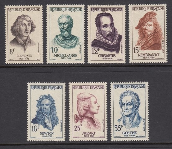 France 857-63 Portraits mnh