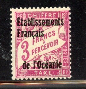 French Polynesia # J8, Mint Hinge