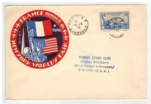 1939 STAEHLE SCARCE CACHET FRANCE HONORS NEW YORK WORLD'S FAIR STATUE LIBERTY