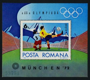 Romania C187 MNH Soccer, Munich Olympics