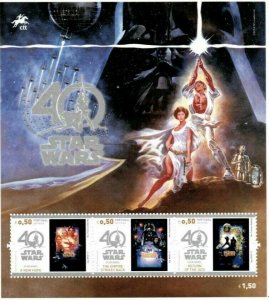 Portugal 2017 - Star Wars 40th Anniversary - Souvenir Sheet - MNH
