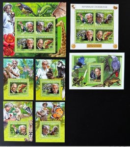 Burundi 2014 / 2015 Mi. 3526 - 3529 Bl. 523 - 526 Albert Schweitzer Nobel Bird-