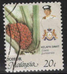 MALAYSIA Johor Scott 195 Used Agriculture plant stamp 1986